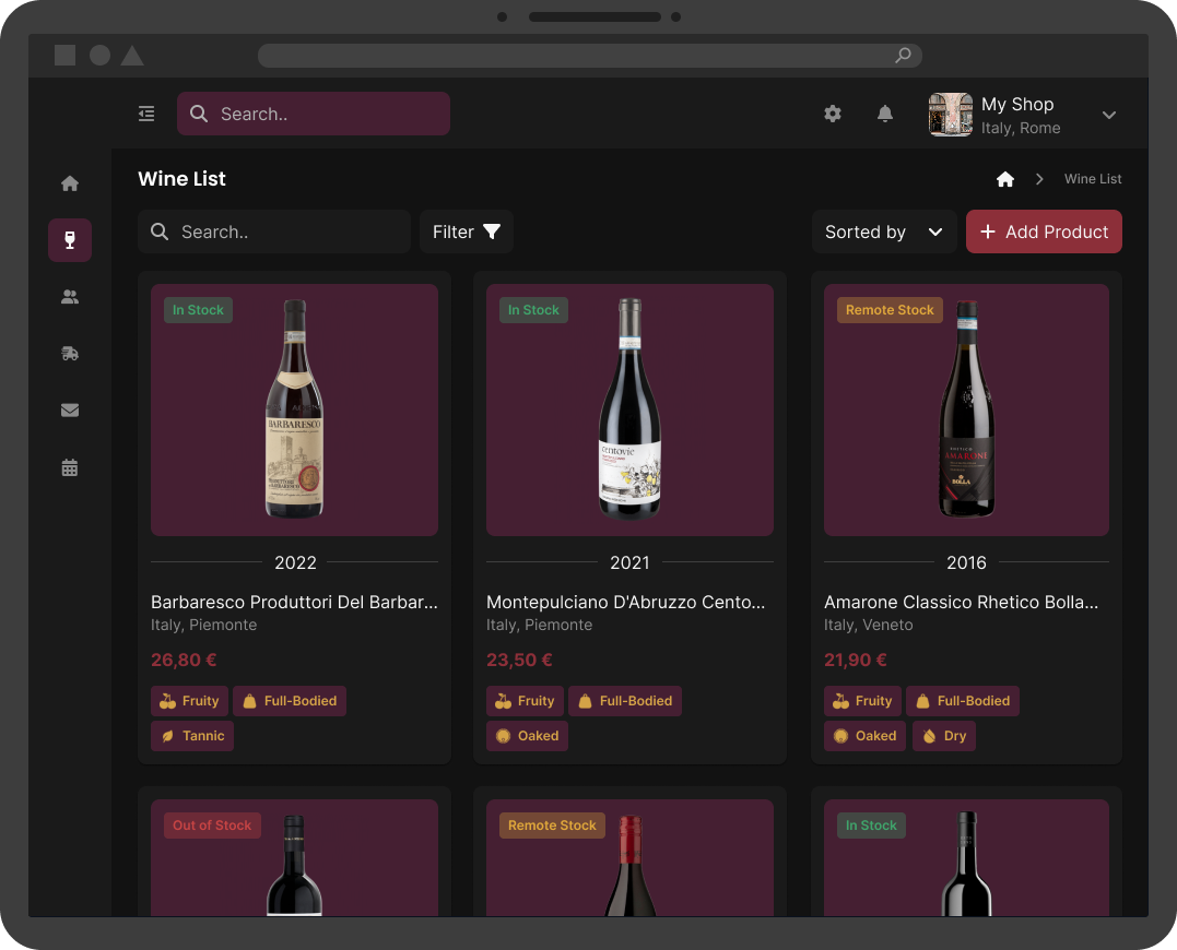 winery - CRM
