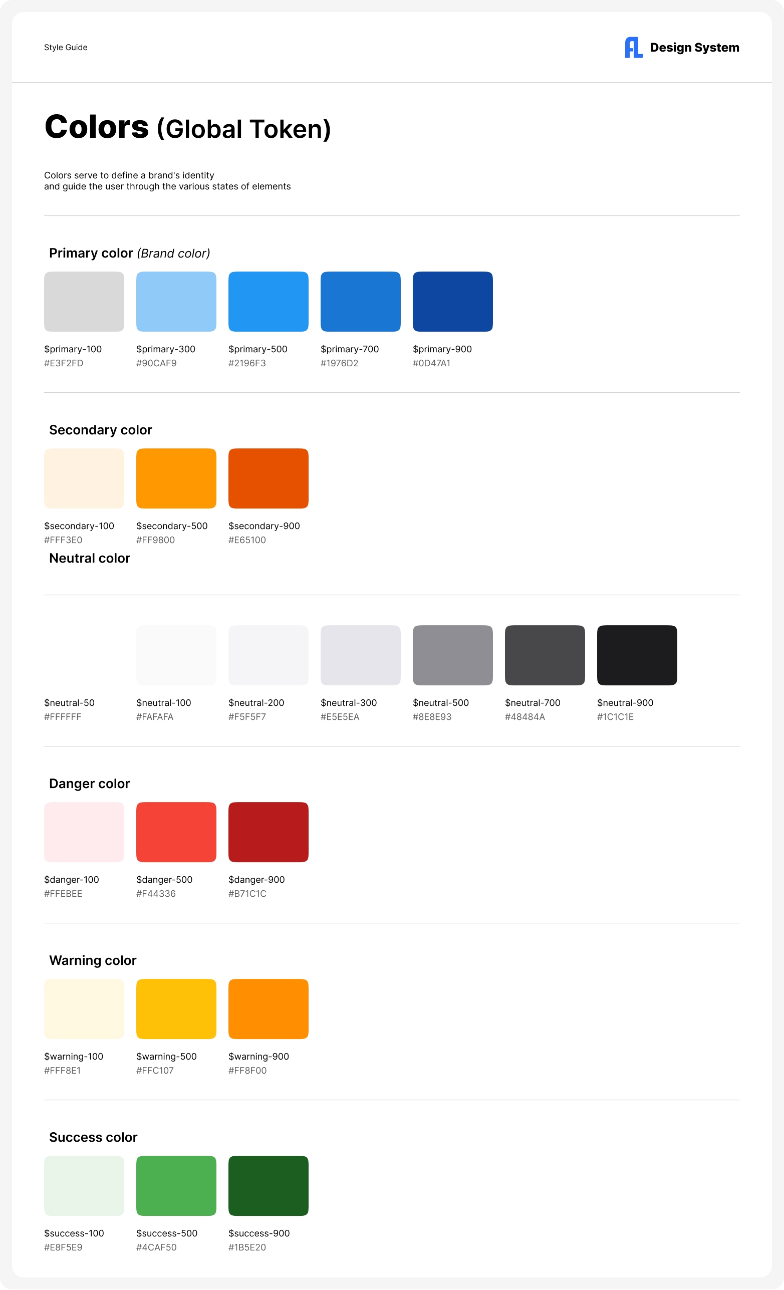 Design System color