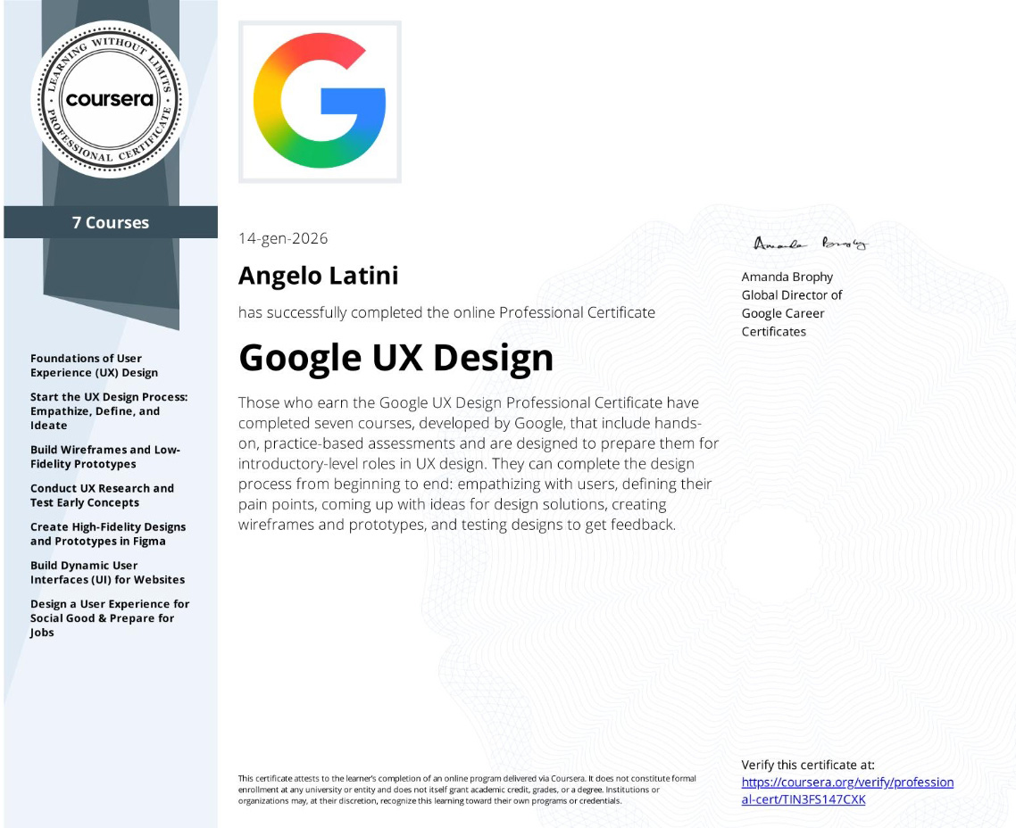 Google UX Design Certificate