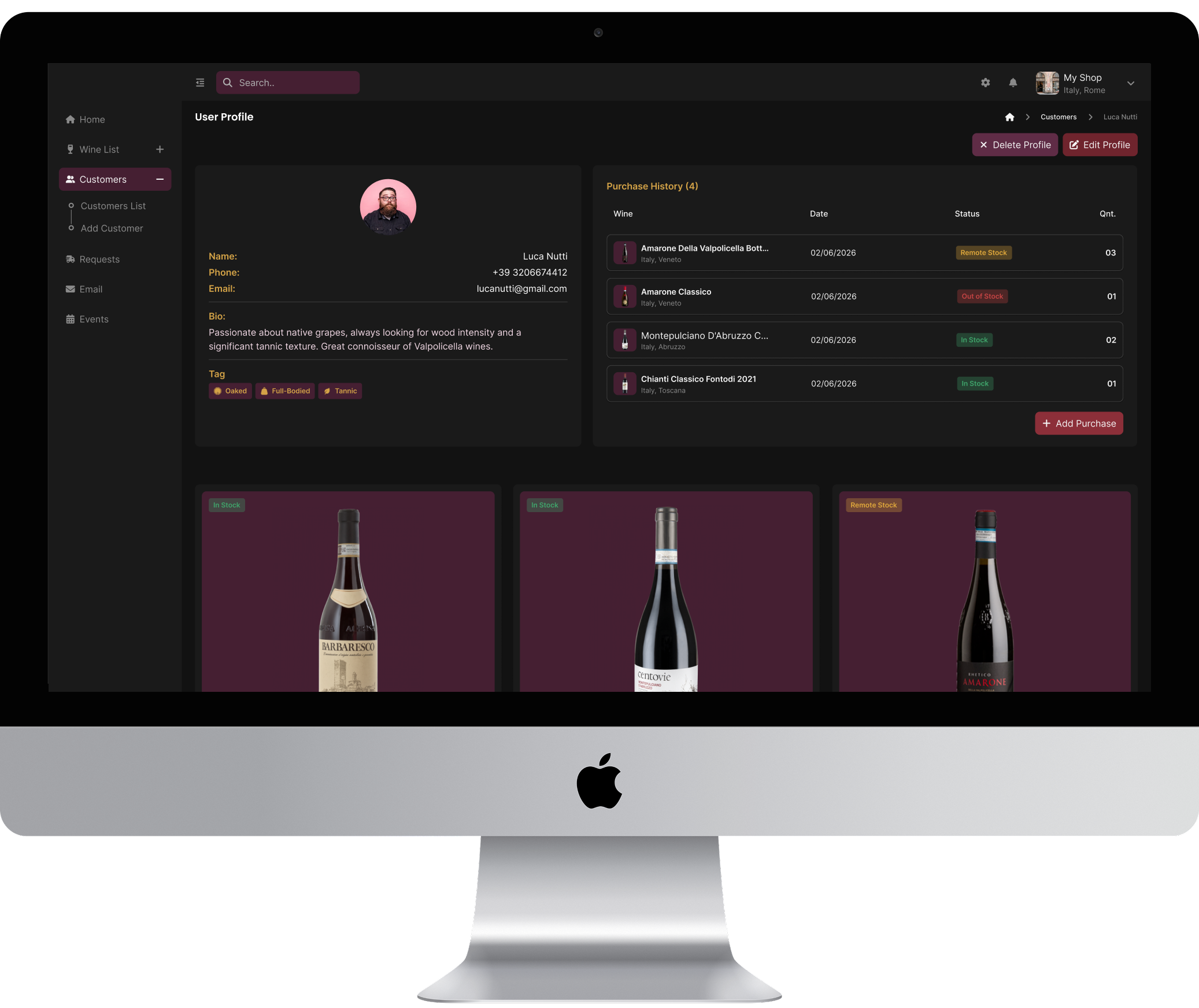 winery - CRM