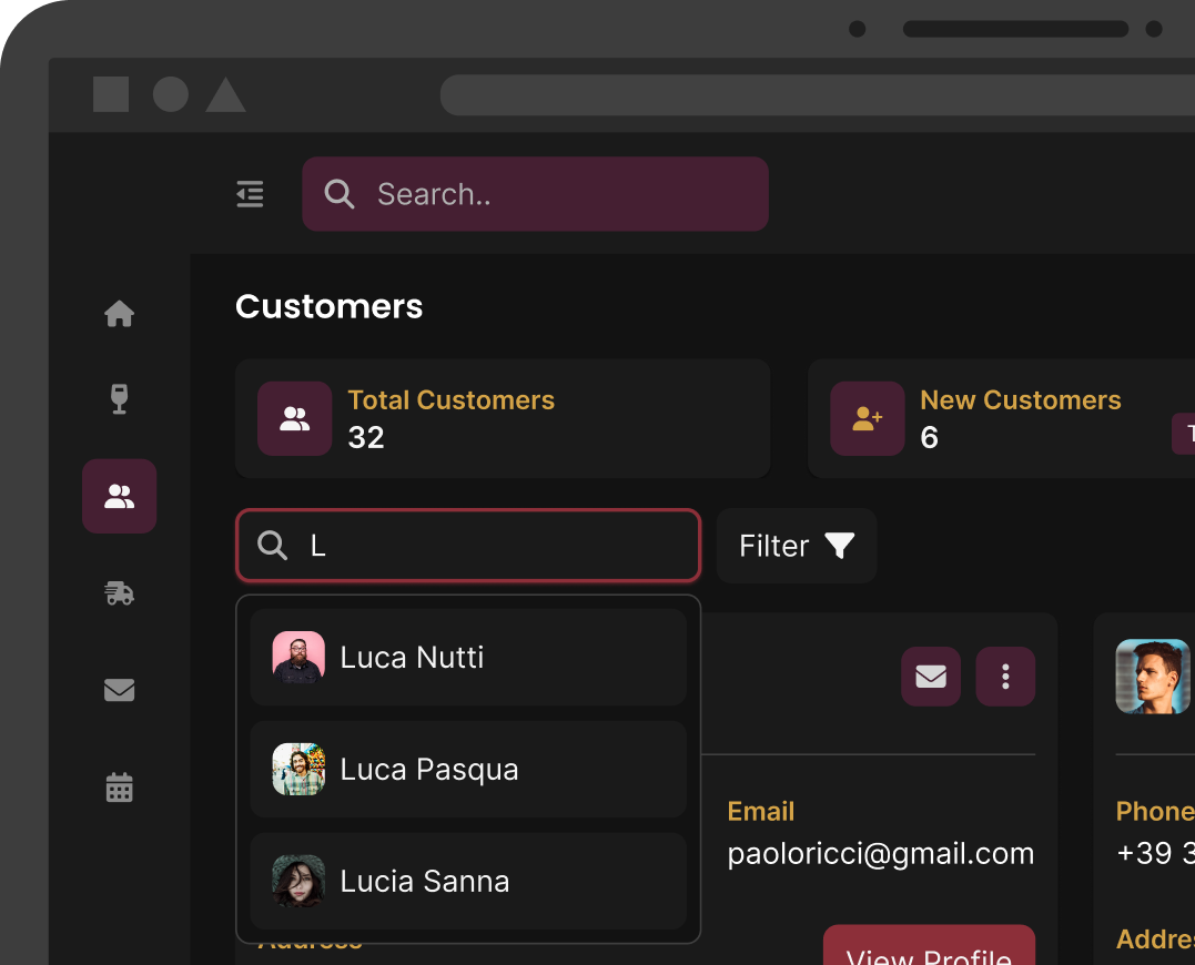 mockup slot appuntamenti